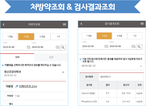 처방약조회&검사결과과조회