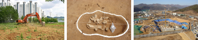 건립부지 토공사, 문화재 발굴 사진