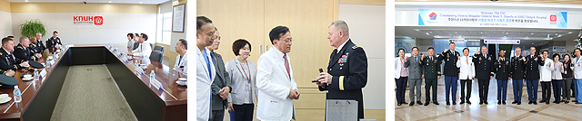 주한미군 19지원사령부 사령관 방문 사진